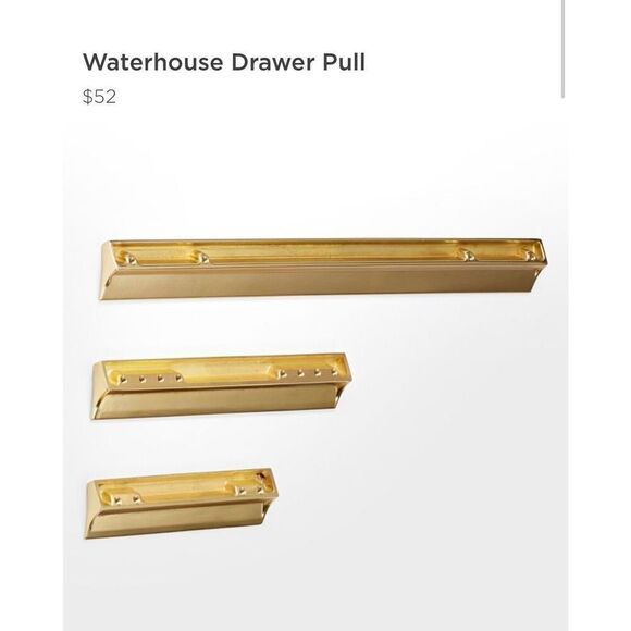 Rejuvenation Drawer Pull Waterhouse Aged Brass 13” Pottery Barn Center 8” & 12” - Picture 5 of 9